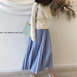 Spring Long Pleated skirts womens Summer